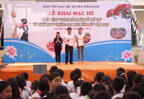 Đồng Phú: Tổ chức Lễ khai mạc hè, phát động  tháng hành động vì trẻ em năm 2018.
