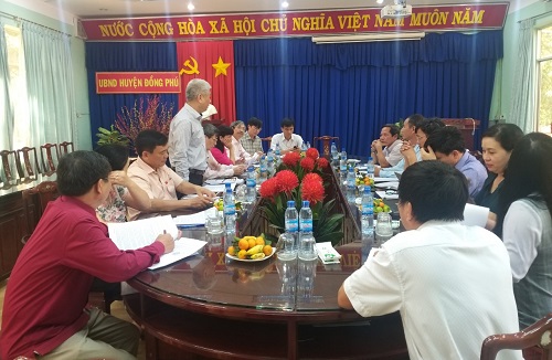 Huyện Đồng Phú tiếp, làm việc với Đoàn công tác Ủy ban khoa học công nghệ và môi trường của Quốc hội