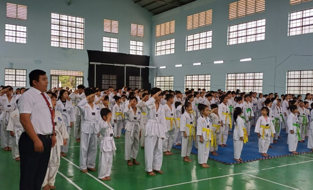 Đồng Phú: 281 võ sinh môn Taekwondo tham dự kỳ thi thăng cấp