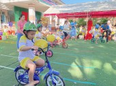 Trường Mầm non Tân Hòa tổ chức hội thi “Bé với an toàn giao thông”