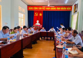 Bí thư Huyện ủy Nguyễn Quốc Dũng làm việc với Đảng ủy xã Tân Hưng