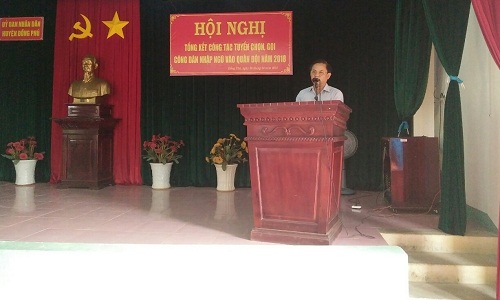 phát biểu của Chủ tịch UBND huyện Trần Văn Vinh