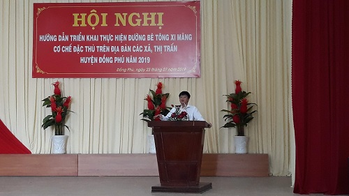 phát biểu của ông Nguyễn Thanh Tùng - Trưởng phòng Kinh tế và Hạ tầng