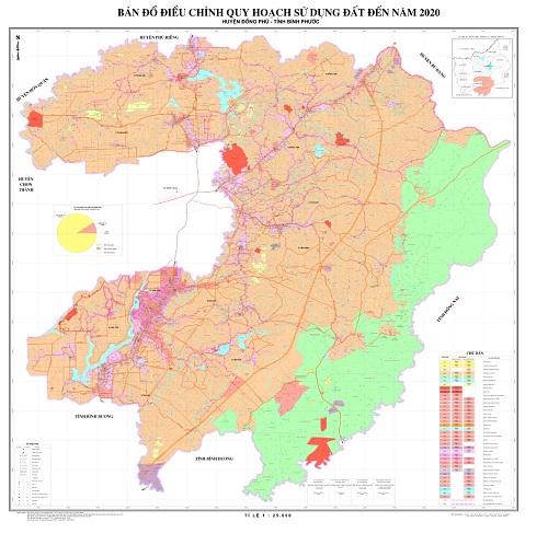 Huyện Đồng Phú công bố điều chỉnh quy hoạch sử dụng đất đến năm 2020, kế hoạch sử dụng đất năm 2020.