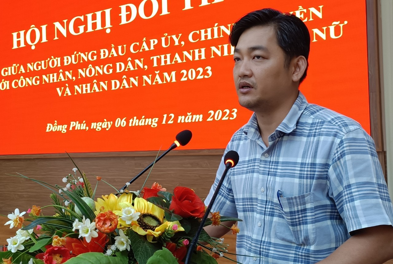 Đồng Phú đối thoại giữa người đứng đầu cấp ủy, chính quyền huyện với công nhân, nông dân, thanh niên, phụ nữ và Nhân dân năm 2023